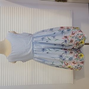 GAP Blue striped floral dress 3t
